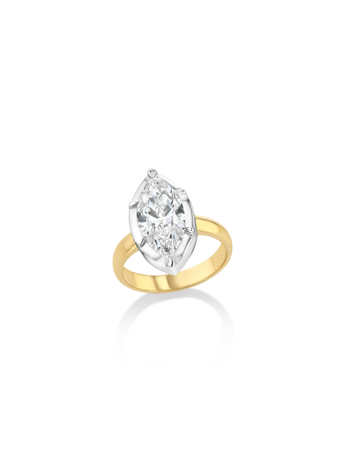 Mega Marquise Button Back Ring