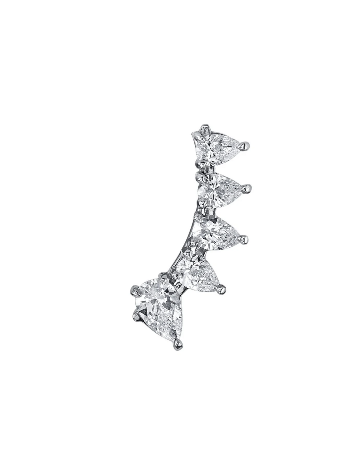 Pear Floating Diamond Earring