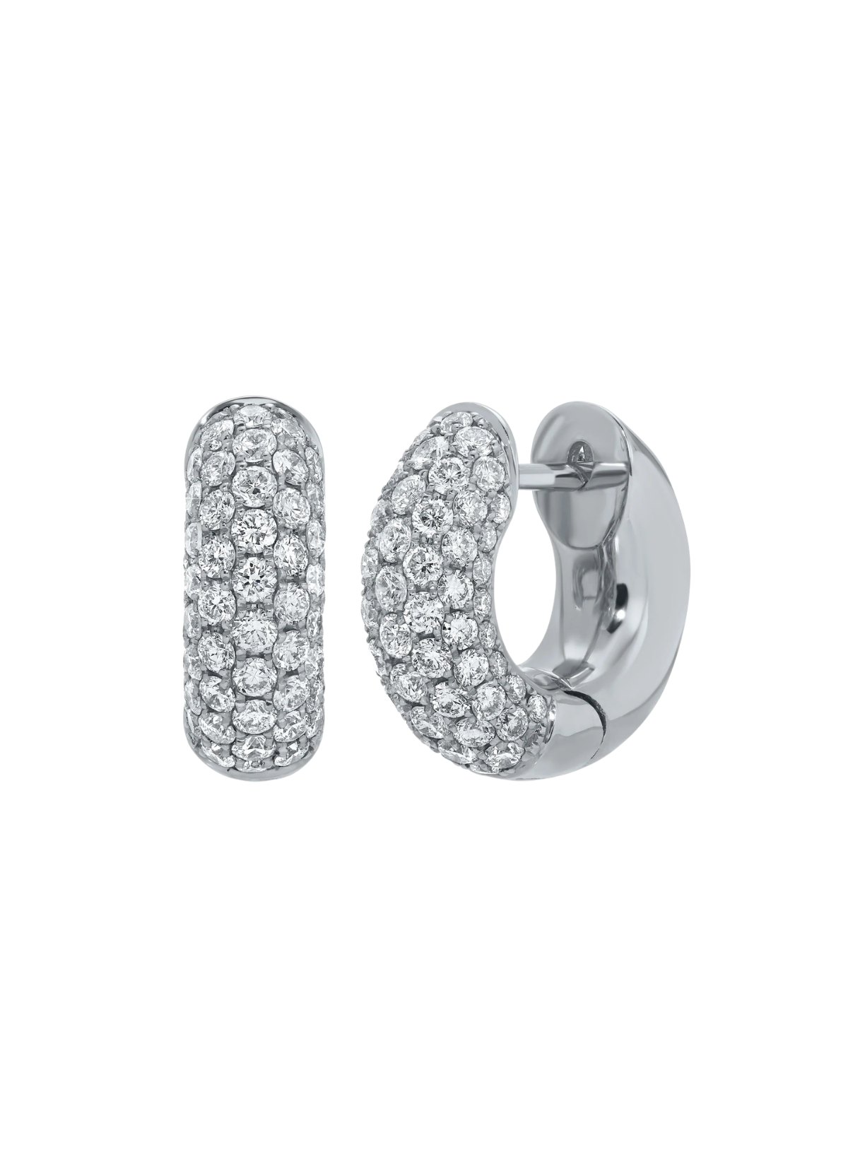 Pavé Diamond Cosmo Huggie Earrings