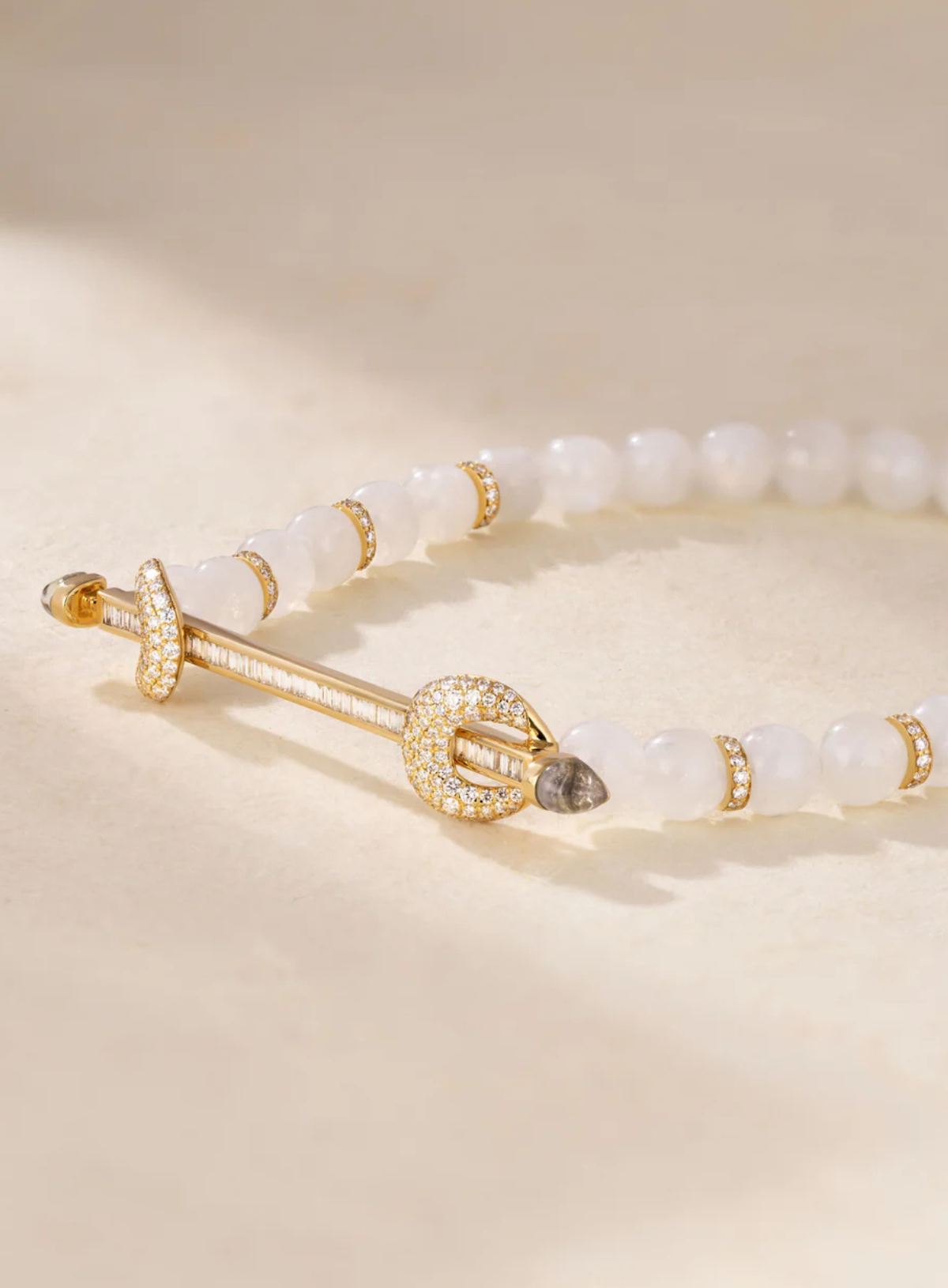 Chakra Necklace Moonstone & Diamond