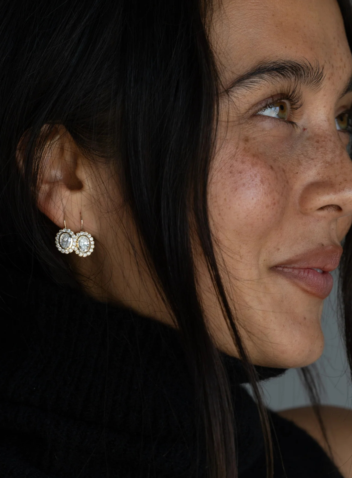 Heirloom Earrings in Snow