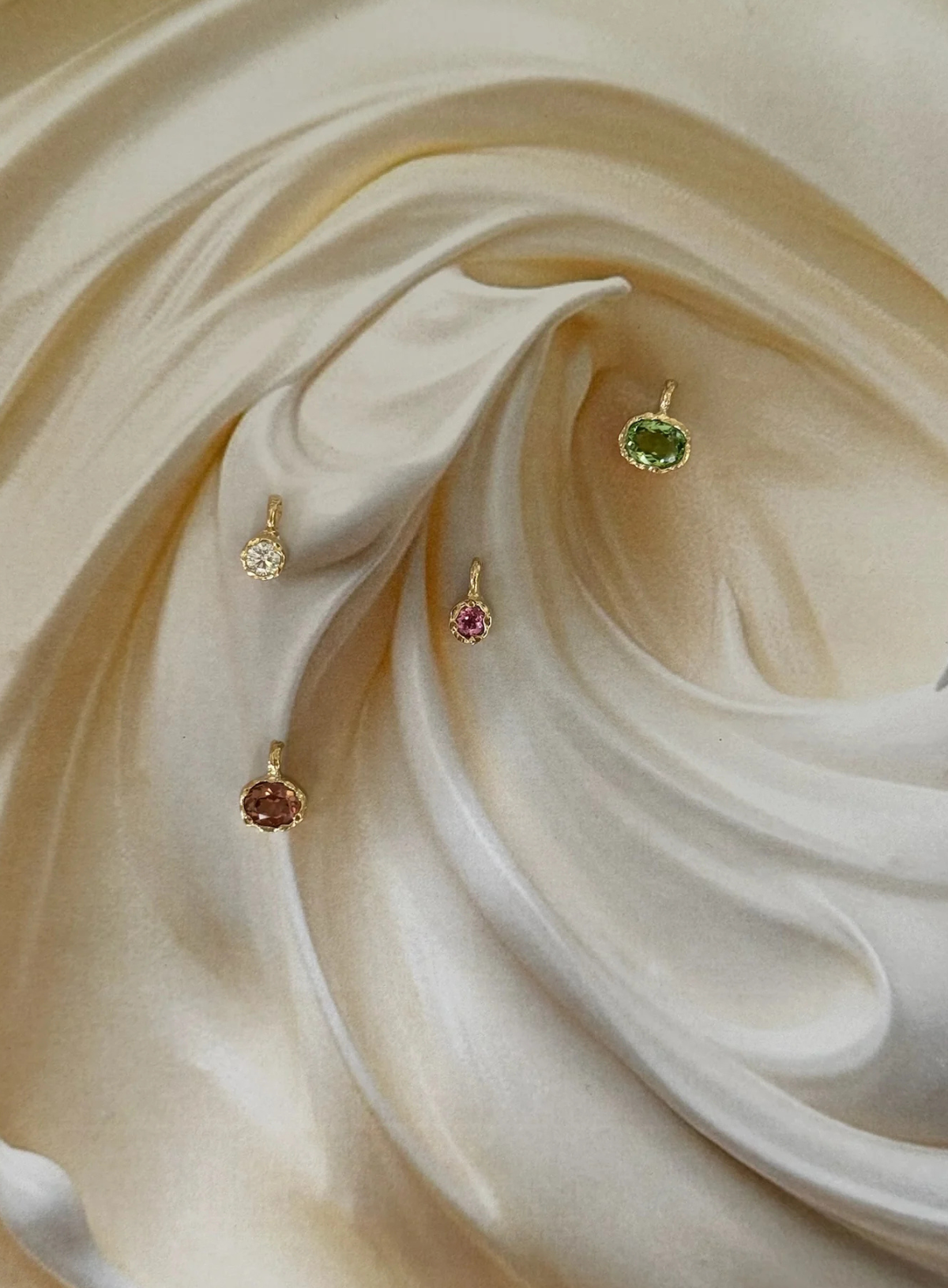 Golden Hour Charm in Green Tourmaline