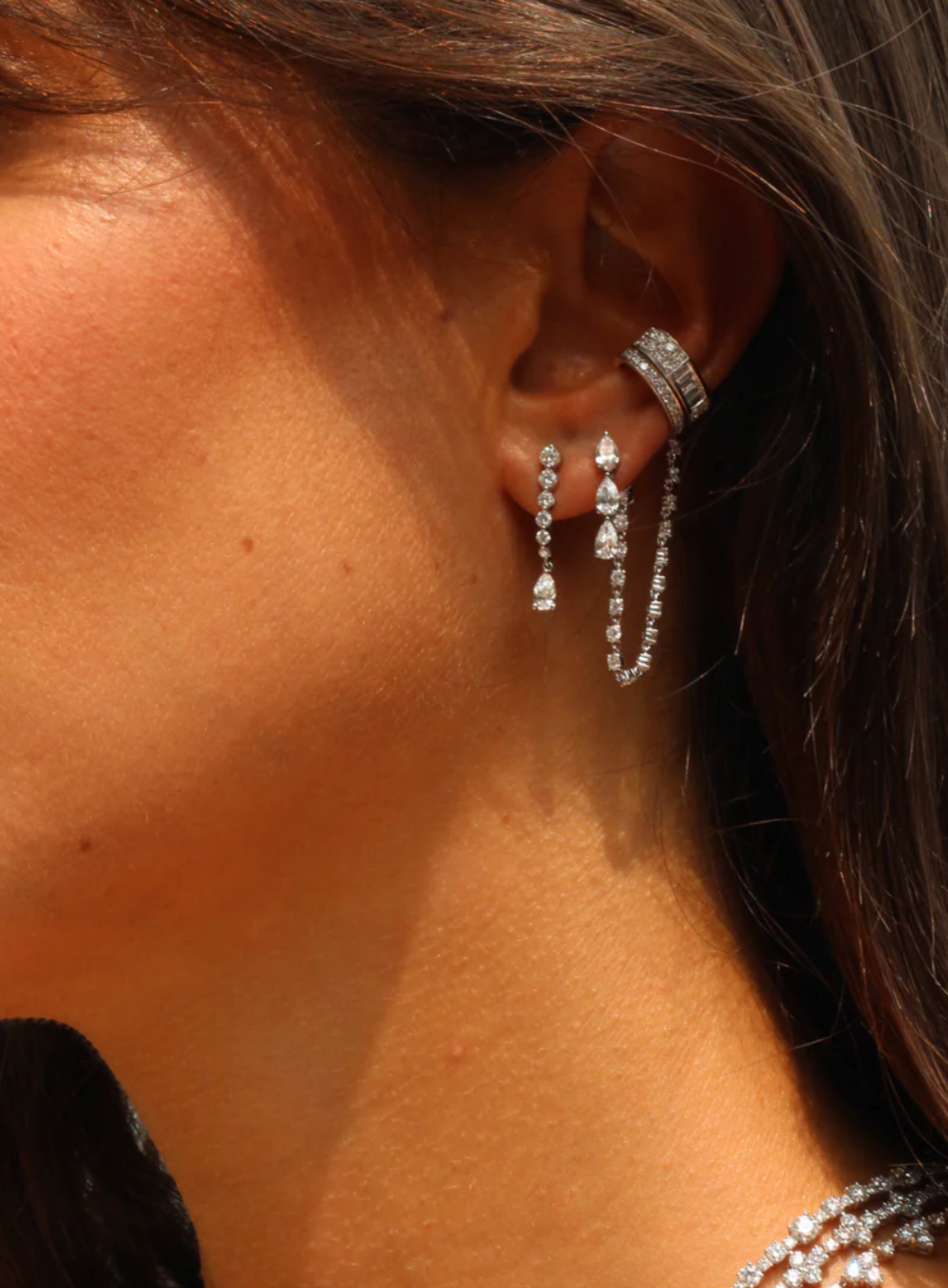 Large Diamond Floating Cuff
