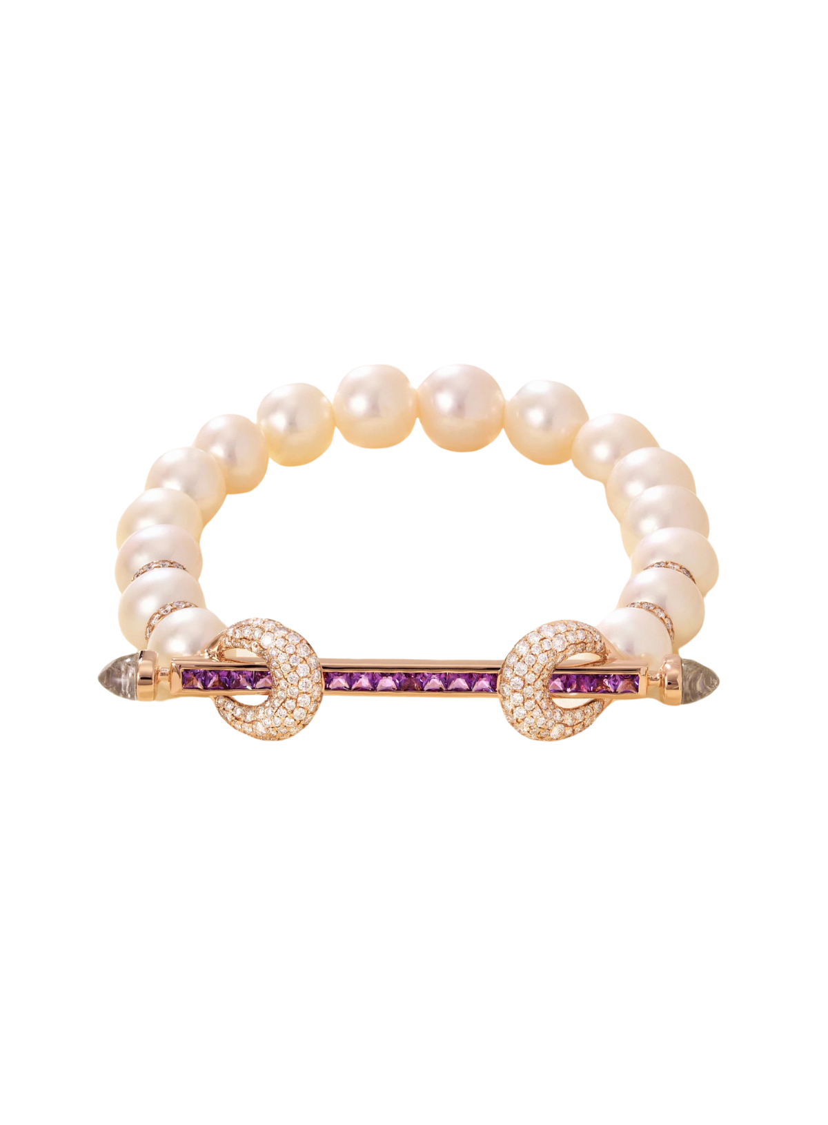 Amethyst and Pearl Chakra Bracelet