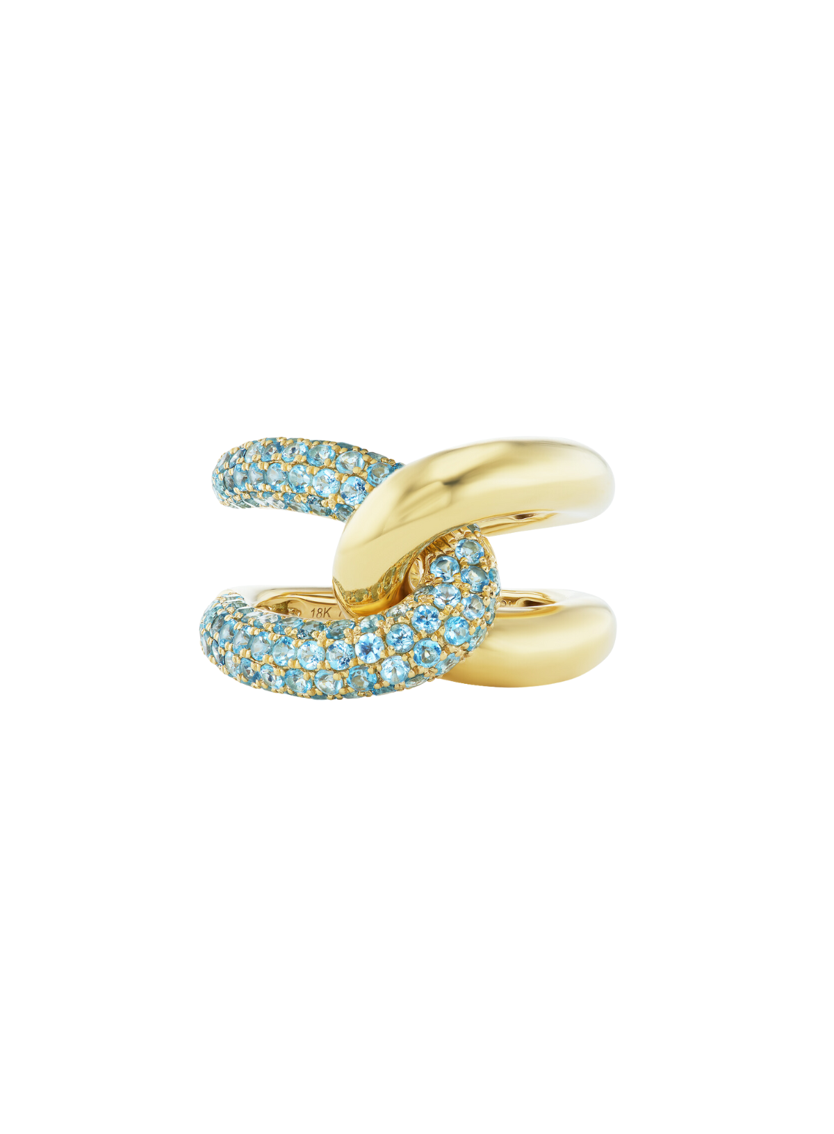 Intertwin Ring Blue Topaz