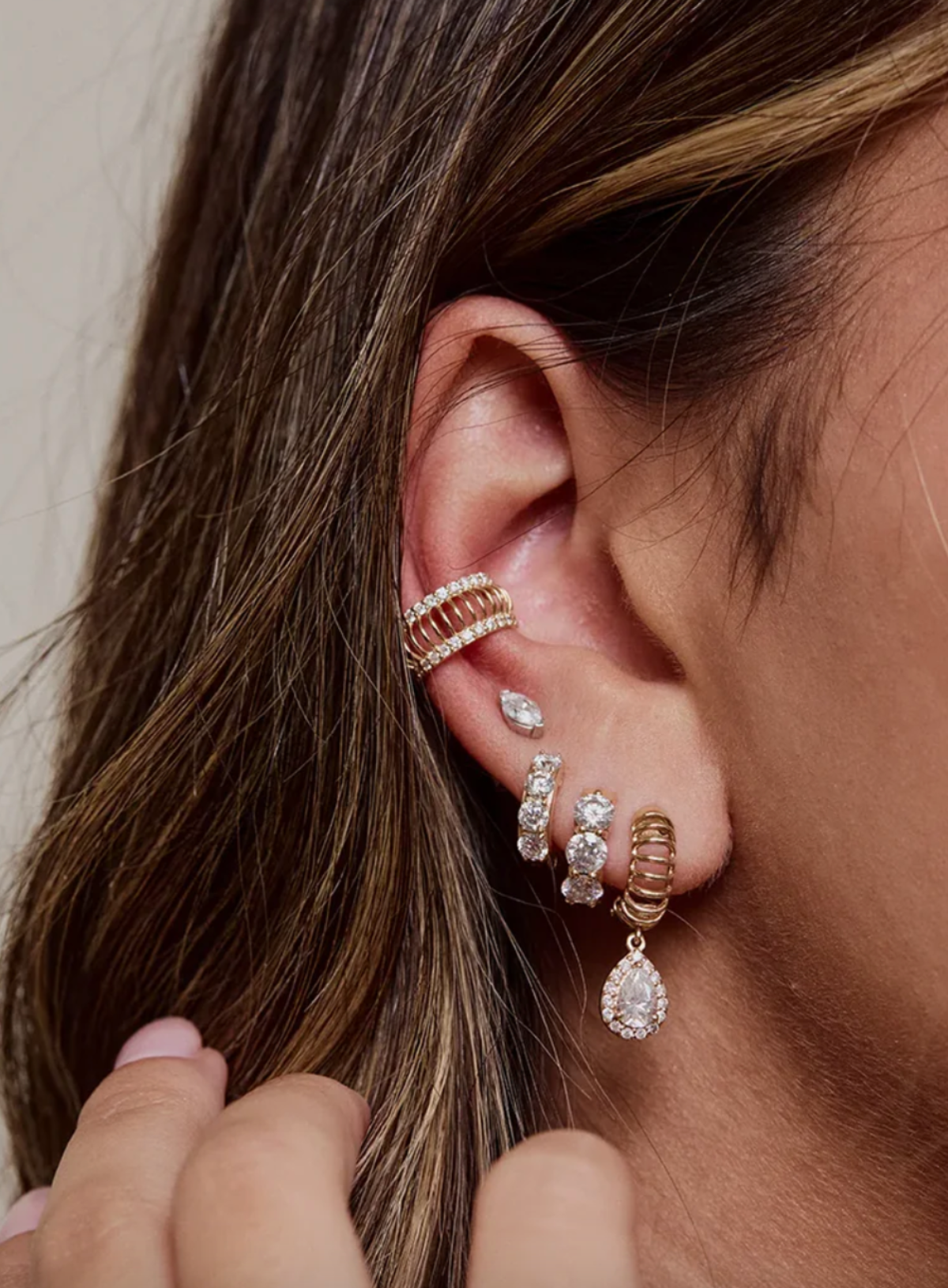 Hala Diamond Cage Hoops