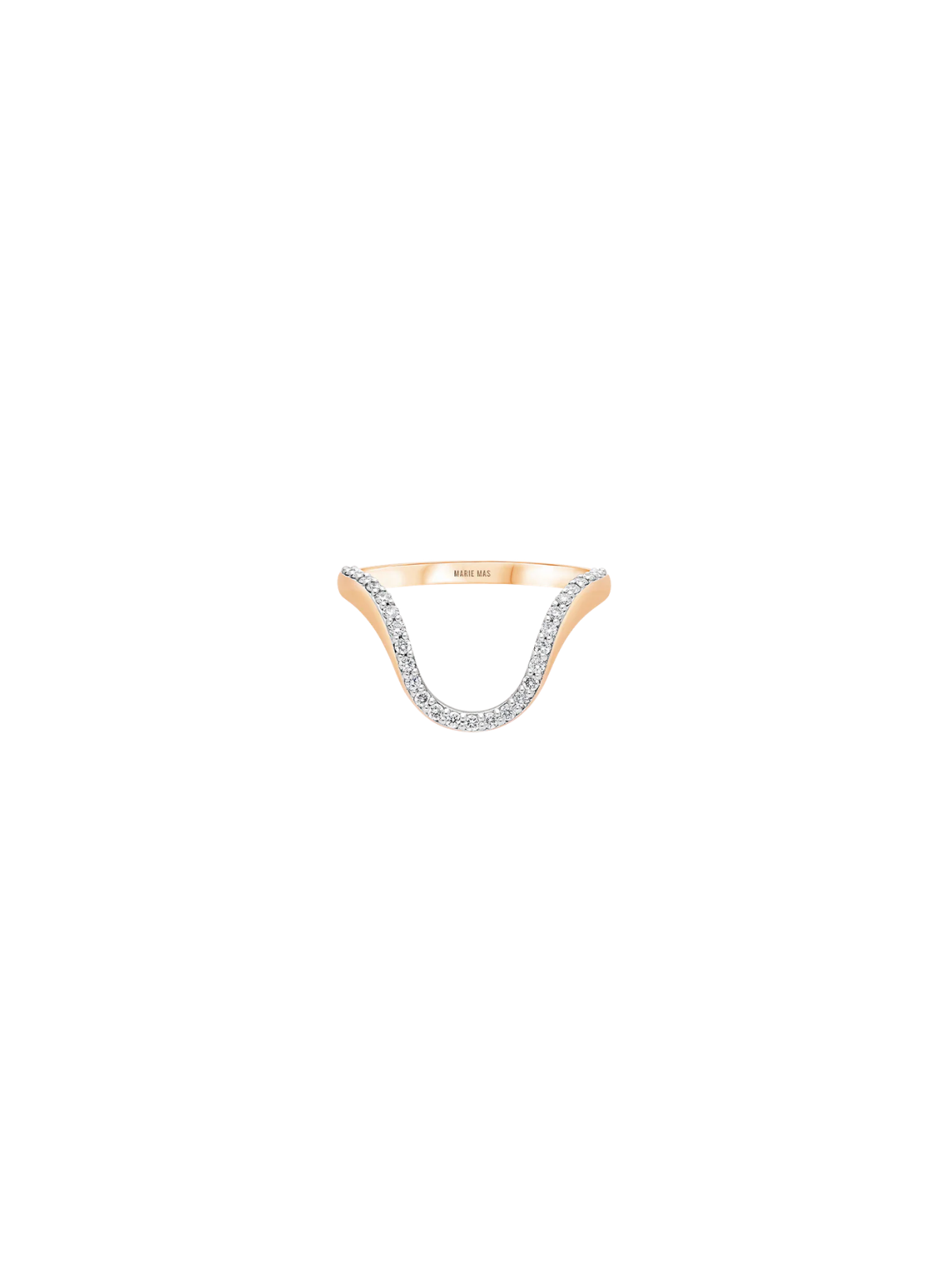 Aura Ring | Half pavé Diamonds
