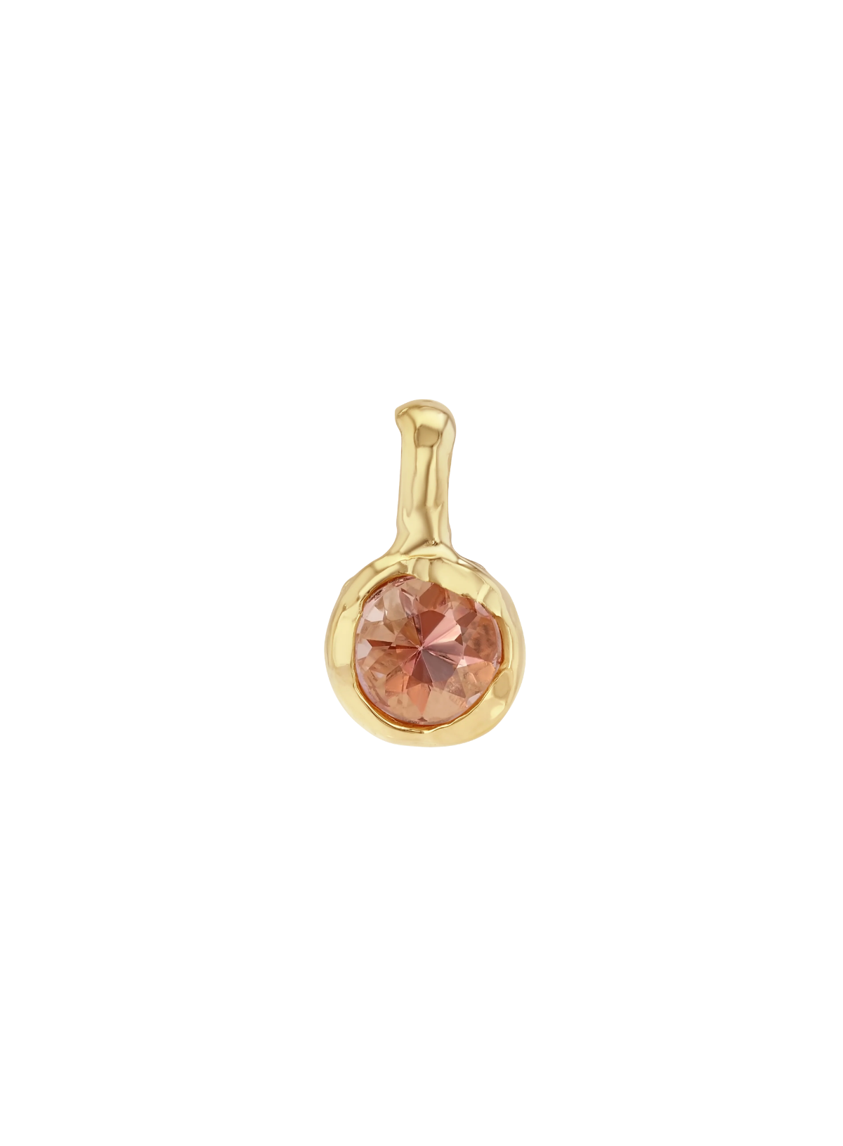 Mini Golden Hour Charm in Peach Tourmaline