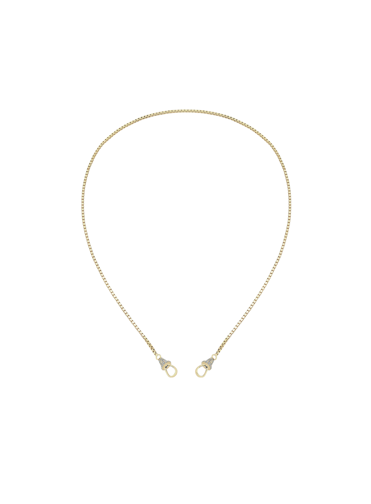 Iridiscent Chain Half Pave Clasp