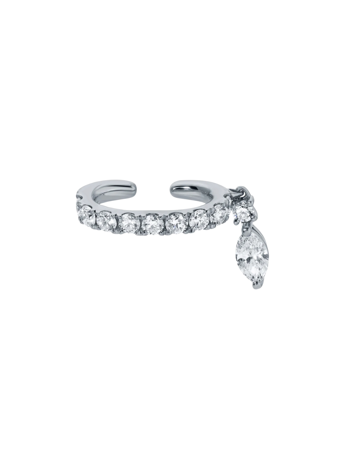 Delilah Ear Cuff with Marquise Diamond Drop