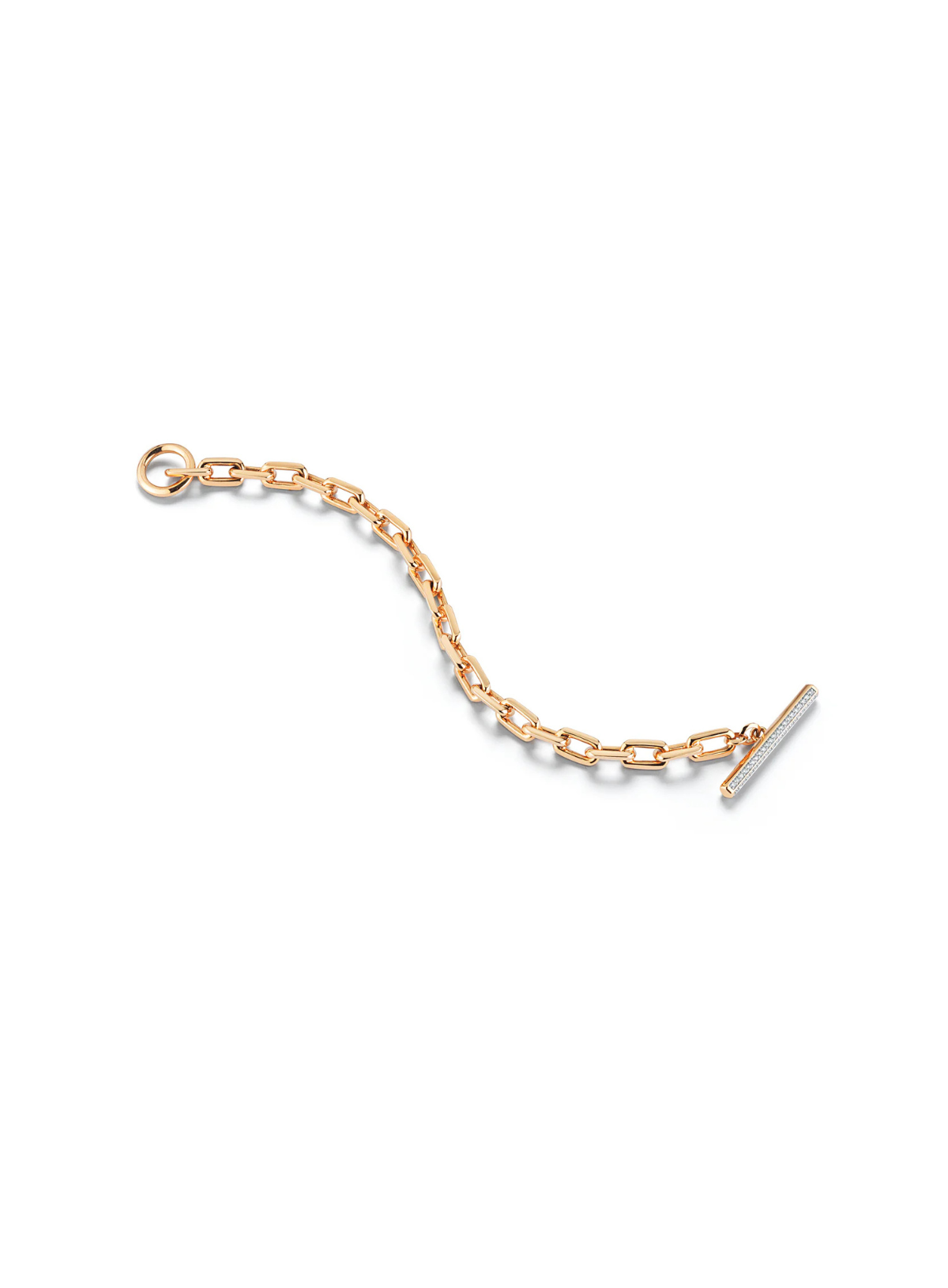 Saxon 18K Gold Diamond Toggle Chain Link Bracelet