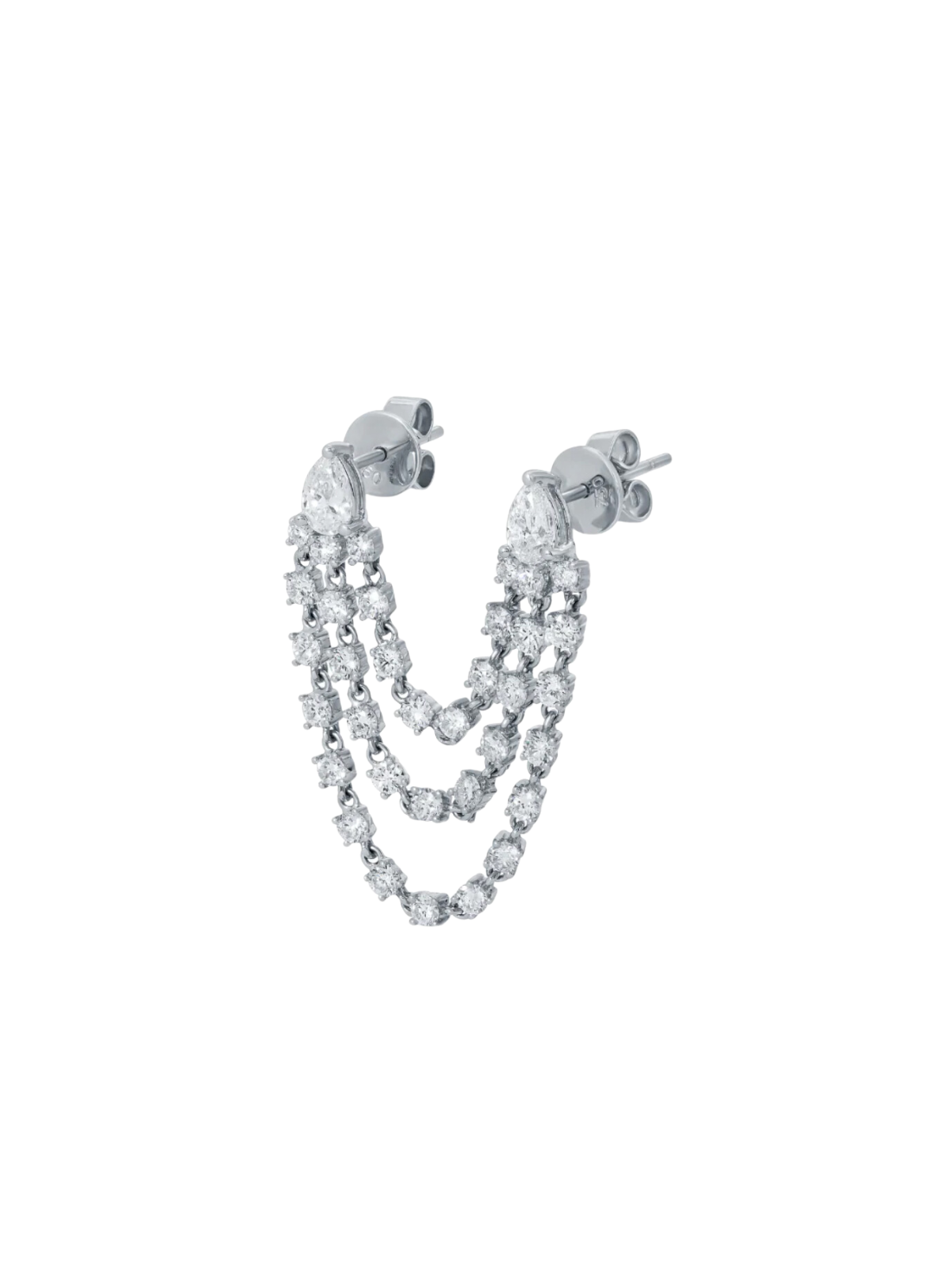 Bianca Earring With Pear Diamond Studs