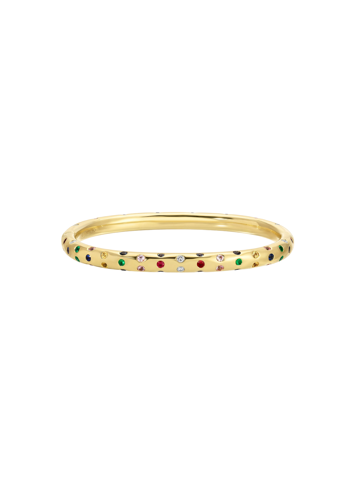 Cosmo Orion Multi-Colour Gemstone and Diamond Oval Bangle