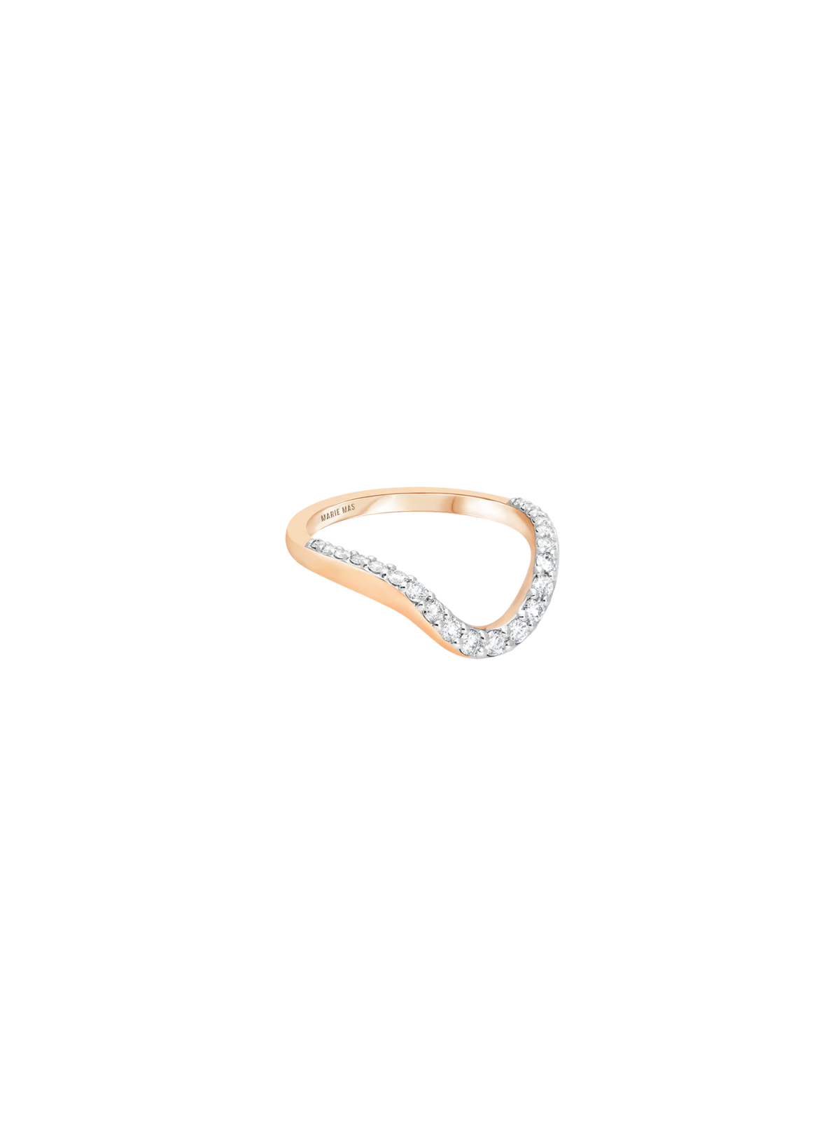 Grand Aura Ring | Half pavé Diamonds