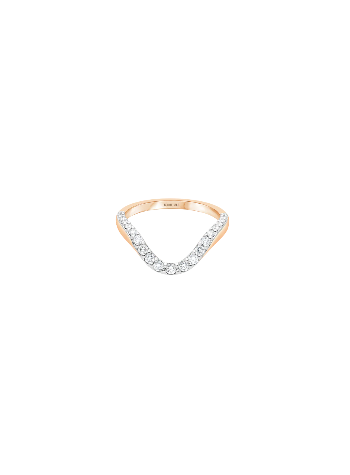 Grand Aura Ring | Half pavé Diamonds
