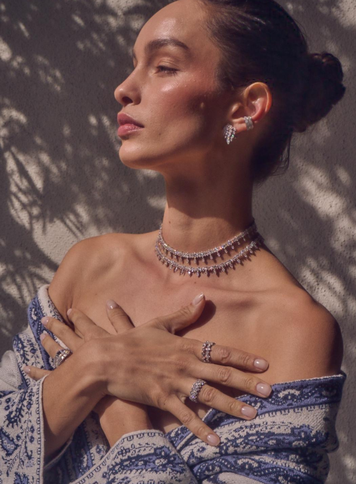 Atlas Pear Diamond Choker