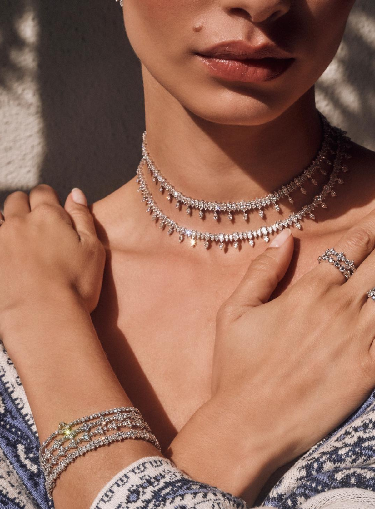 Atlas Pear Diamond Choker