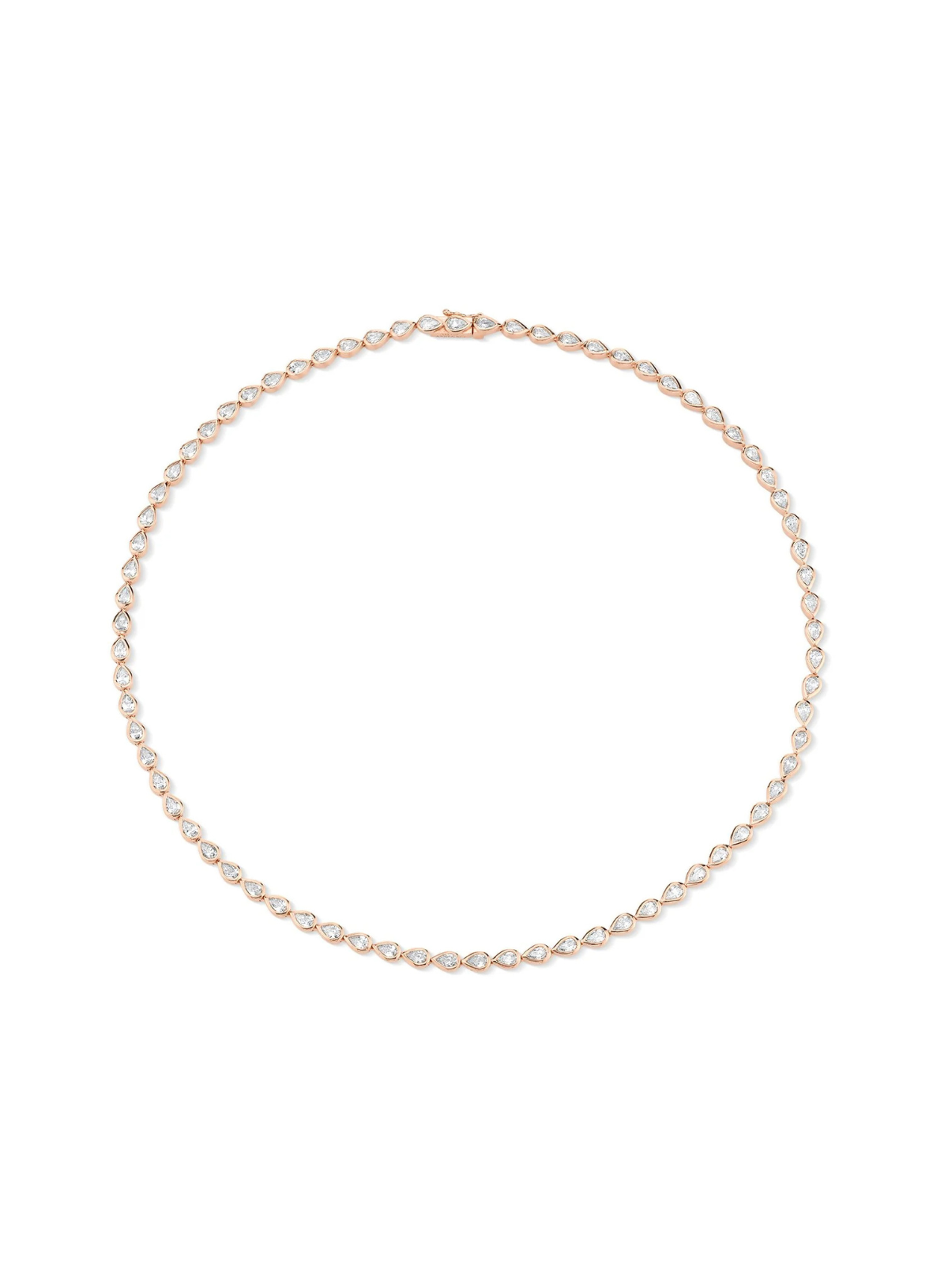 Bezeled Pear Shaped Diamond Choker