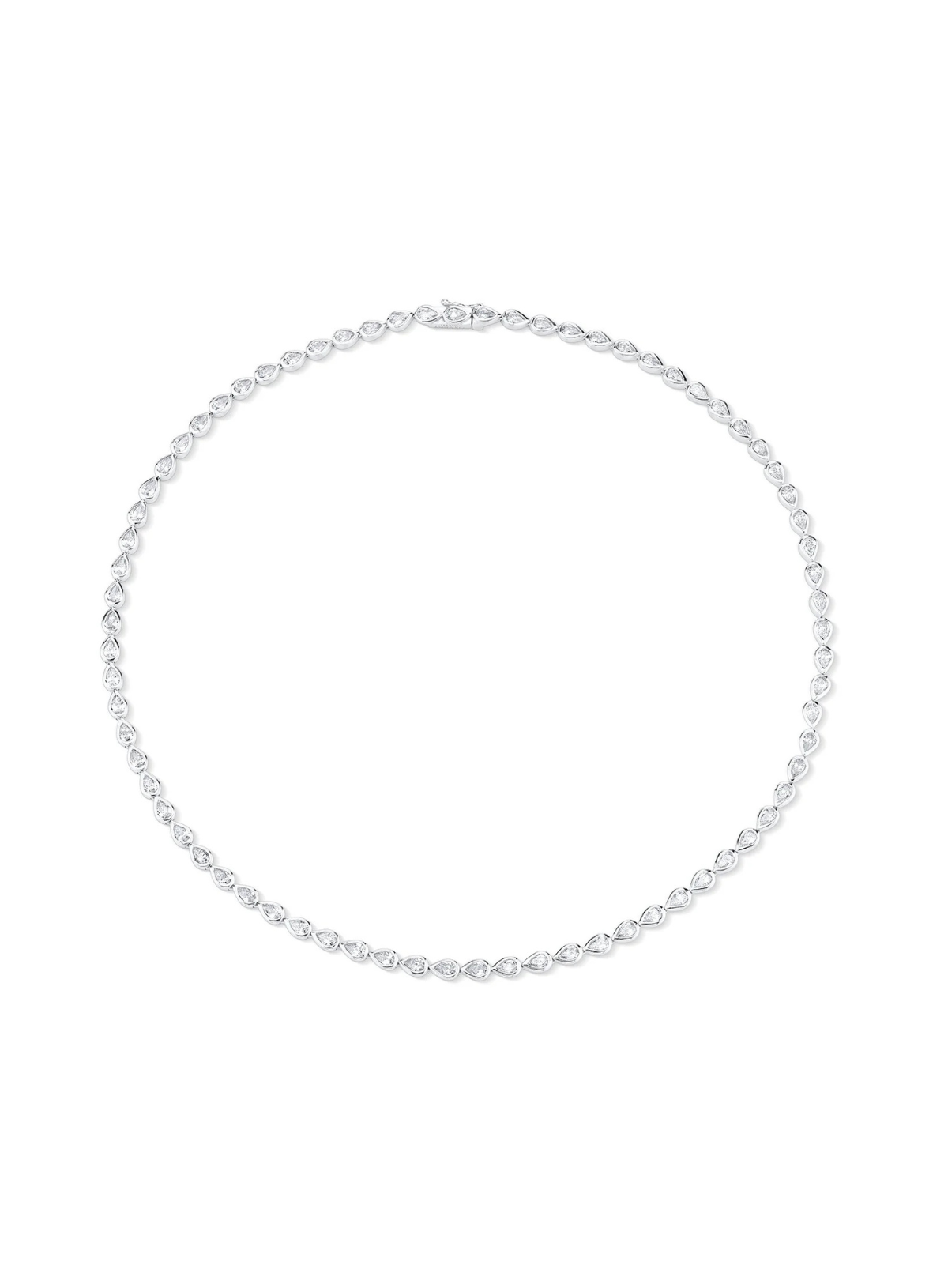 Bezeled Pear Shaped Diamond Choker