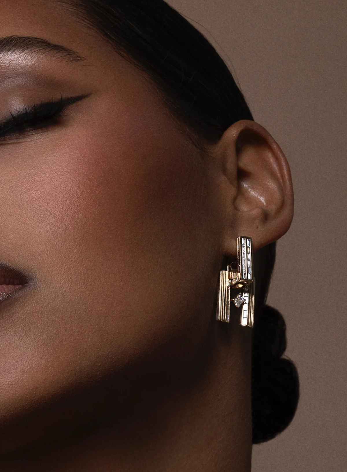 Blade Emerald & Pear Earrings