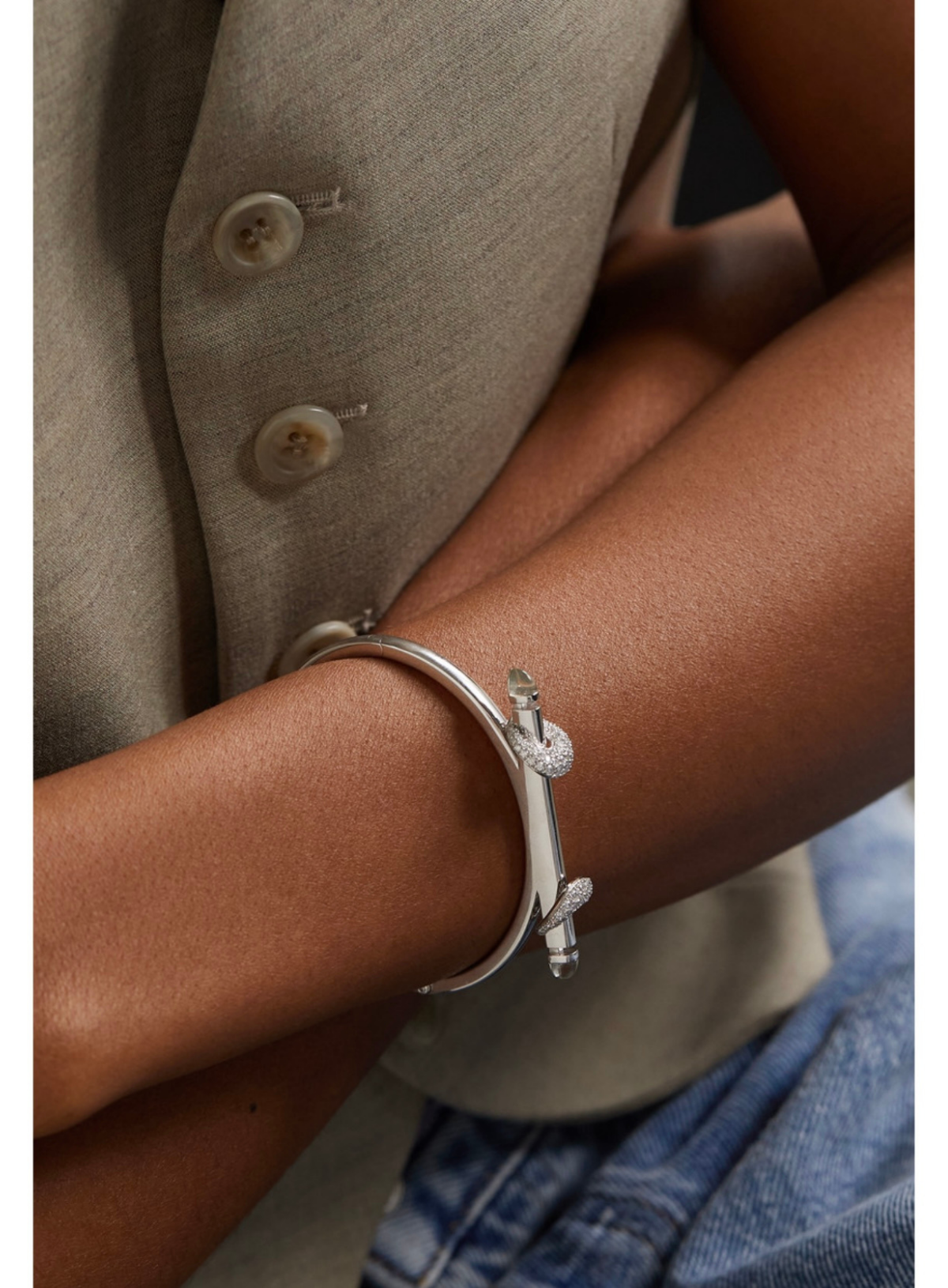 Chakra Icon White Gold