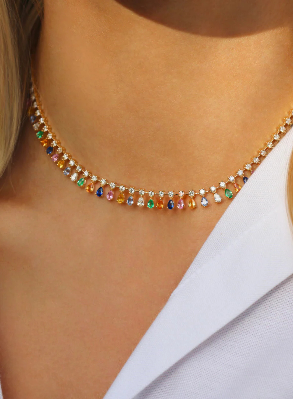 Diamond & Gemstone Shaker Choker