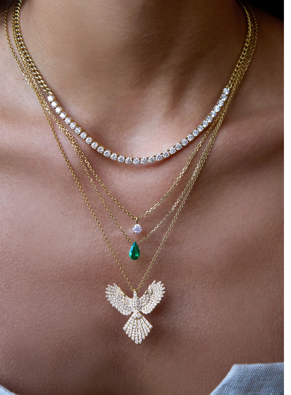 Diamond Phoenix Pendant