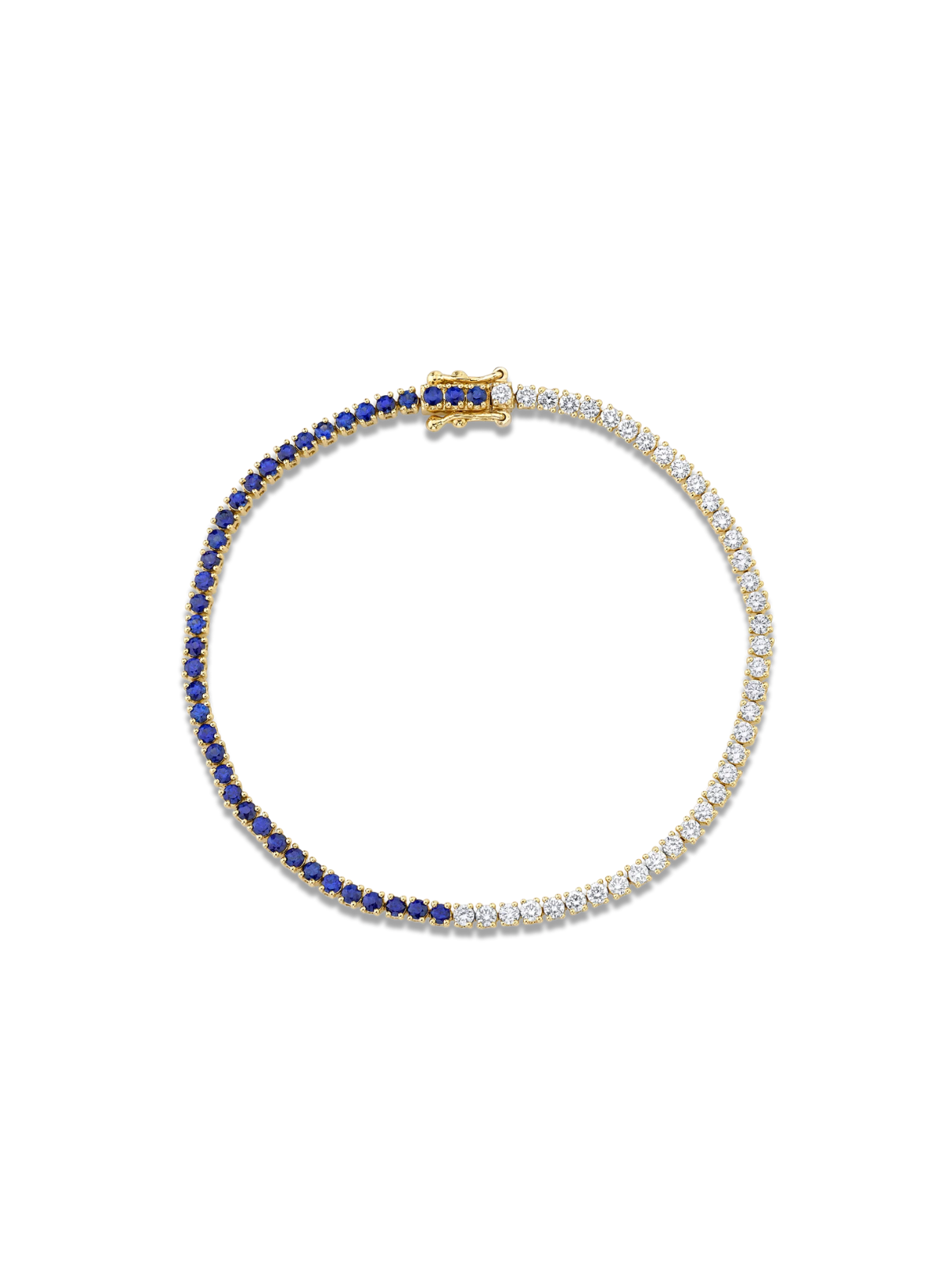 Diamond and Blue Sapphire Hepburn Bracelet
