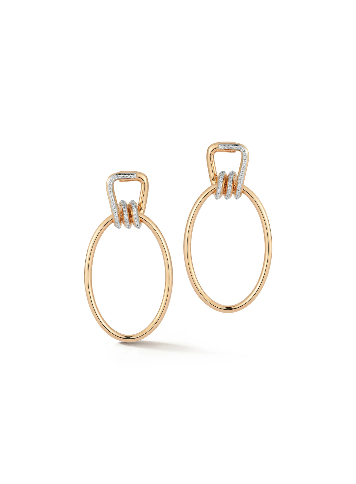 Huxley 18K Gold and Diamond Coil Link Earrings