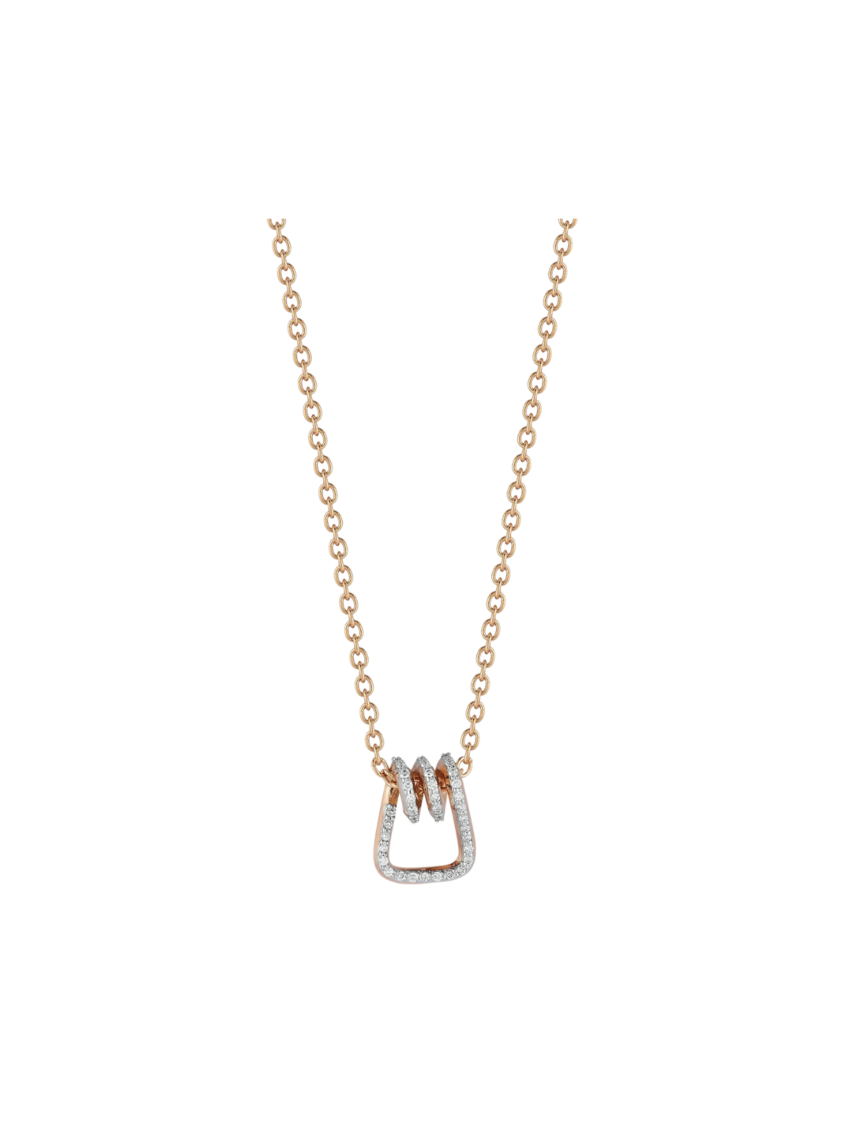 Huxley 18K Gold and Diamond Coil Link Pendant
