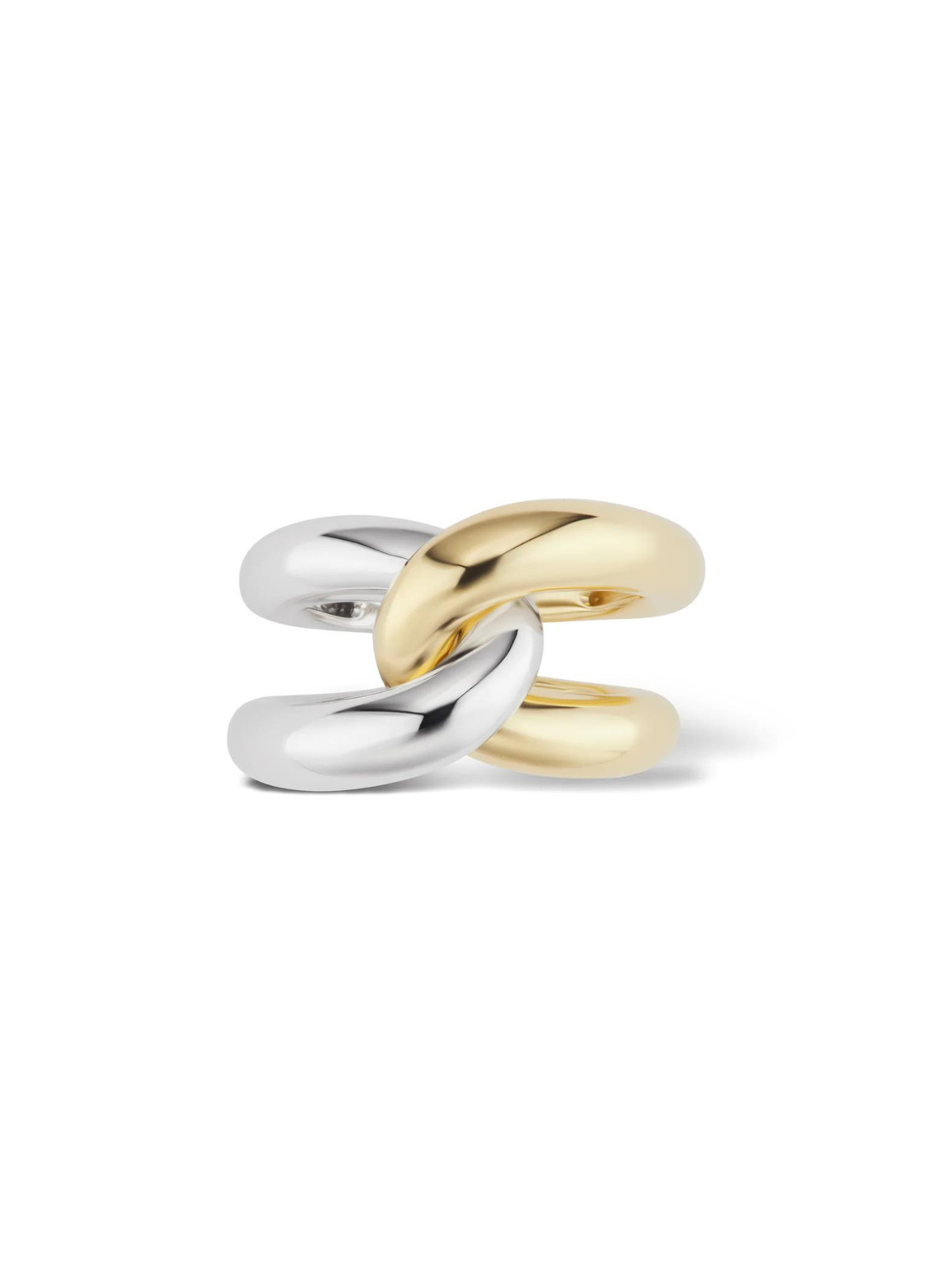 Intertwin Ring 18K White Gold & Yellow Gold