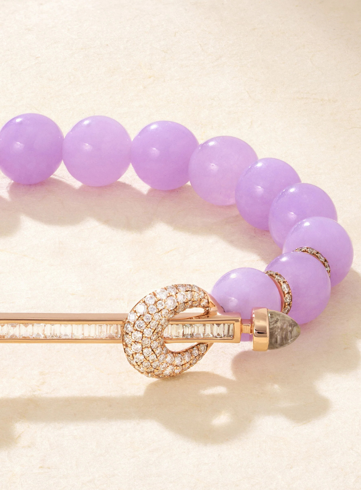 Lavender Diamond Rose Chakra Bracelet