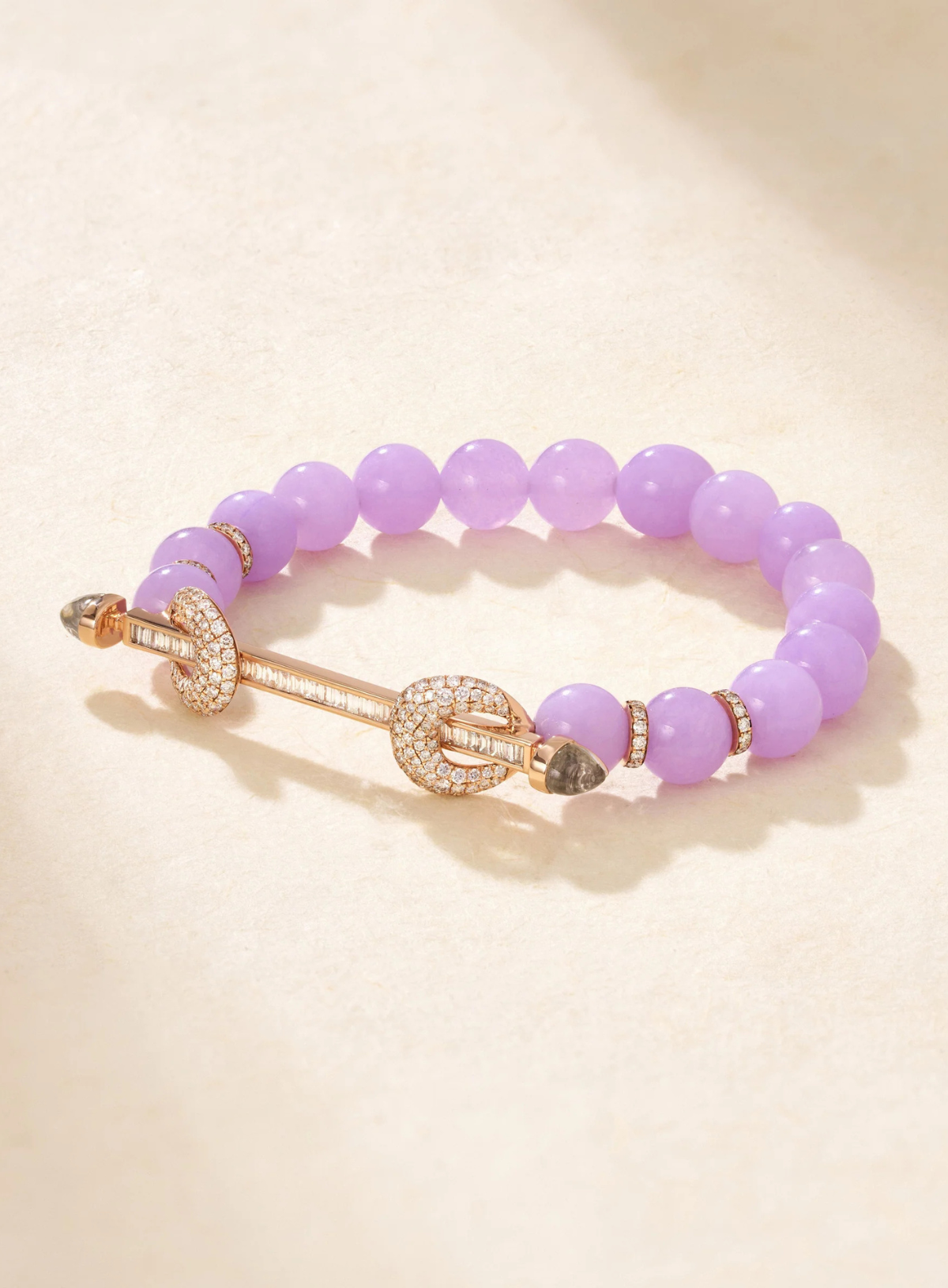 Lavender Diamond Rose Chakra Bracelet