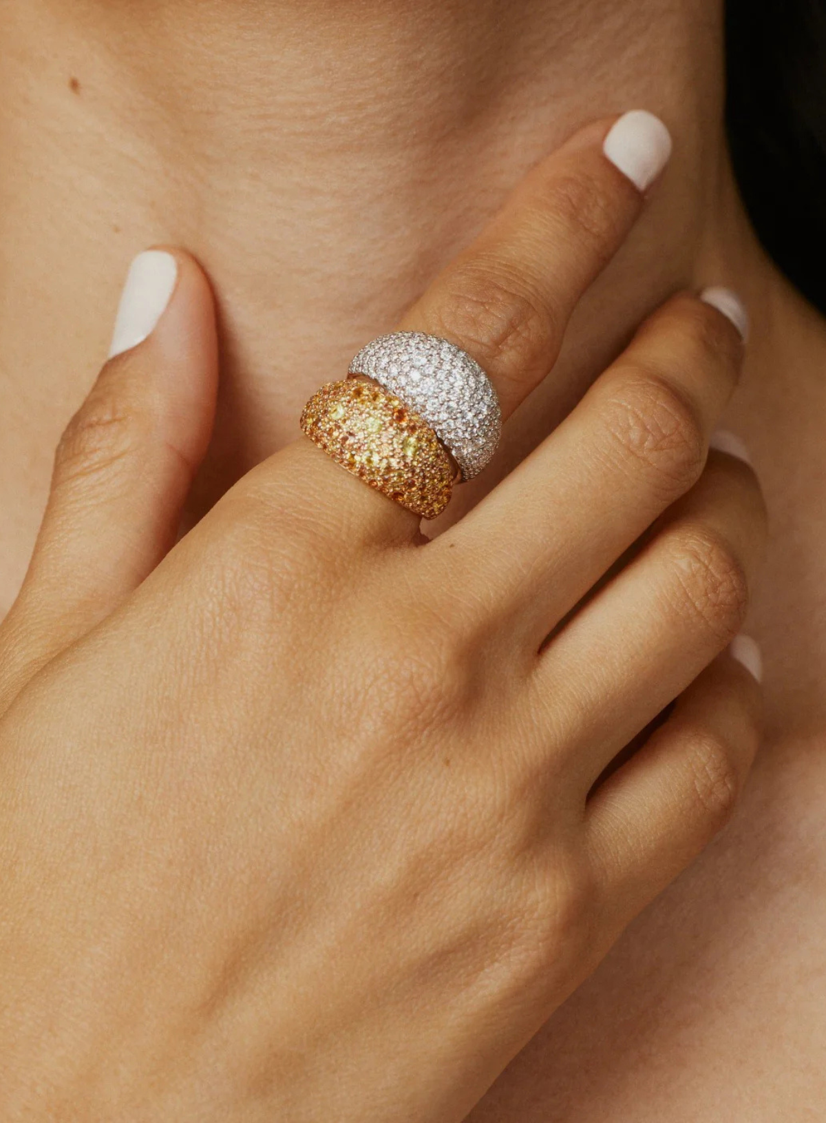 Ombré Sunburst Cocktail Ring