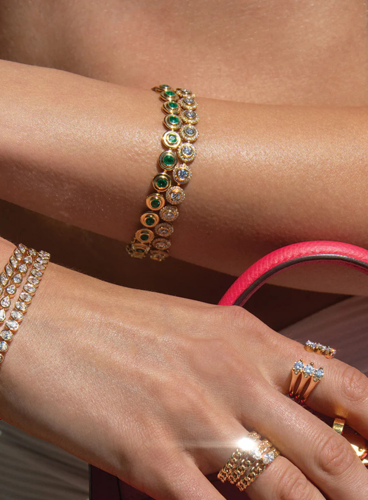 Ophelia Round Colombian Emerald Bracelet